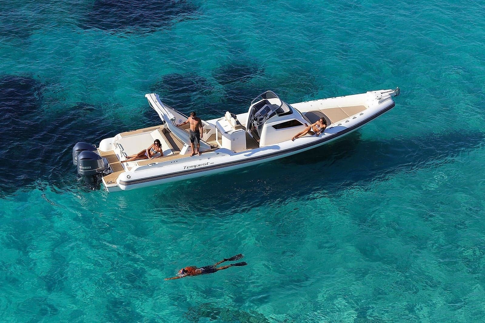 Ibiza 12-Meter Private Boat Rental with Skipper