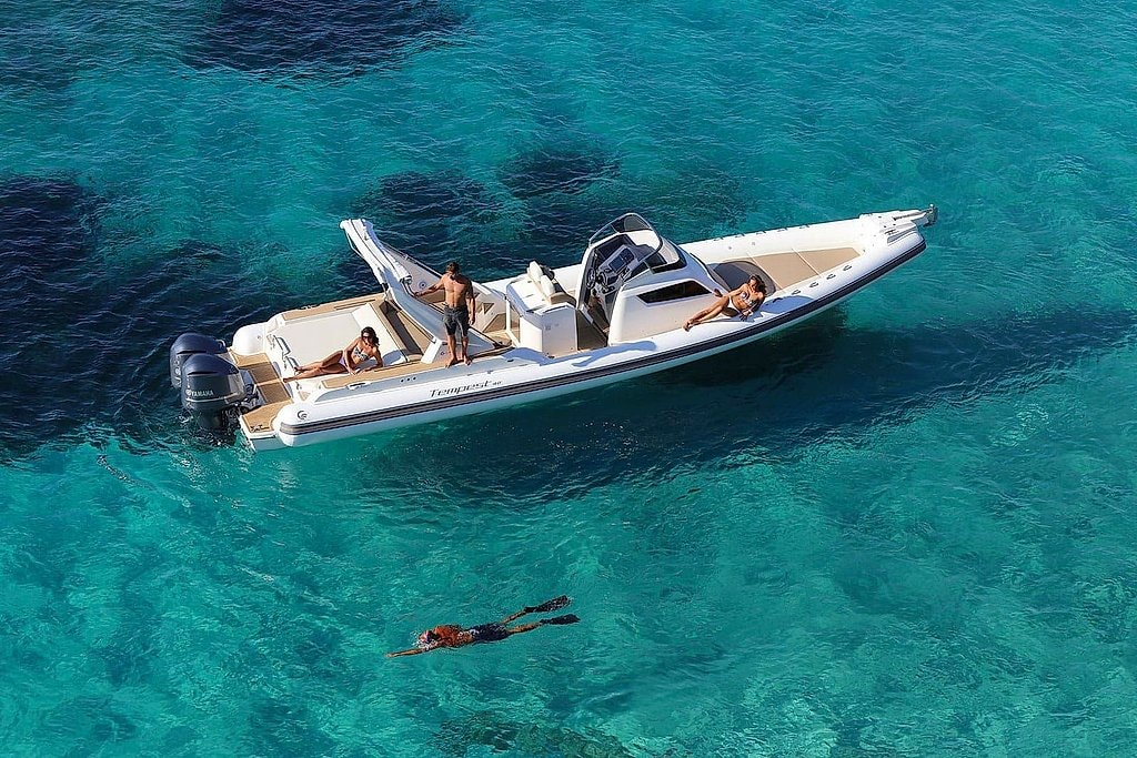 Ibiza 12-Meter Private Boat Rental with Skipper