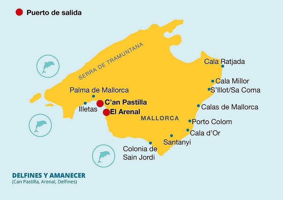 Sunrise Dolphin Watching Boat Tour in Mallorca