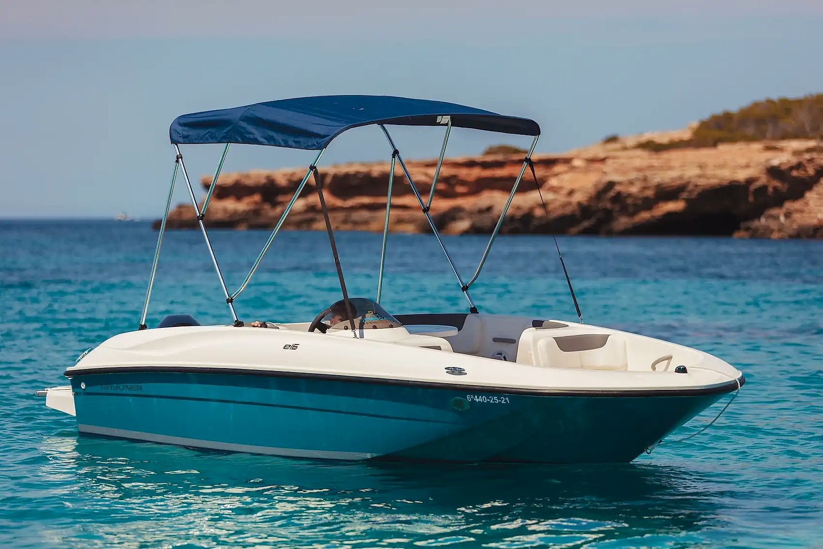 License-Free Boat Rental in Ibiza with Snorkeling & Sunset Option