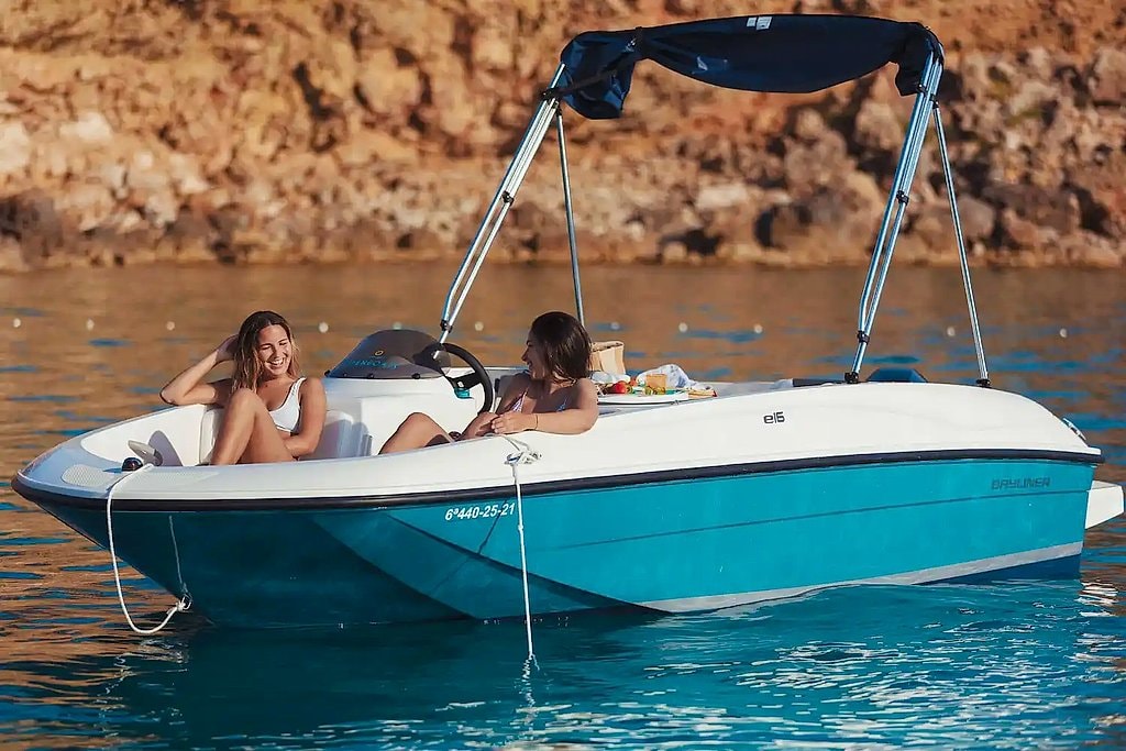 License-Free Boat Rental in Ibiza with Snorkeling & Sunset Option