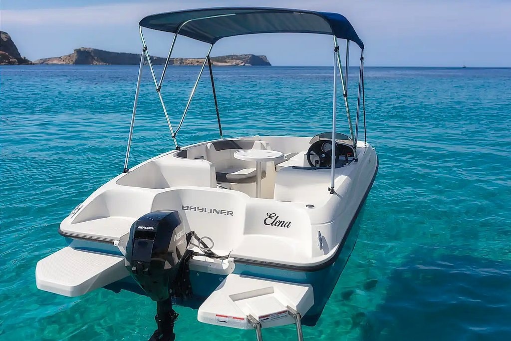 License-Free Boat Rental in Ibiza with Snorkeling & Sunset Option