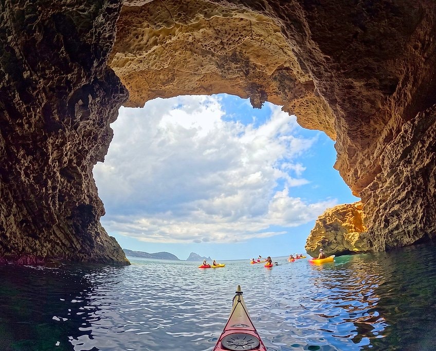 Ibiza Kayak Caves Route from Cala Codolar