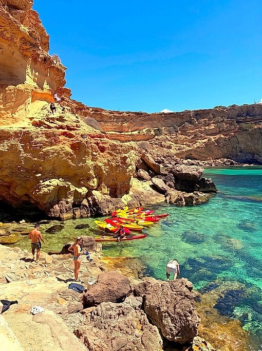Ibiza Kayak Caves Route from Cala Codolar