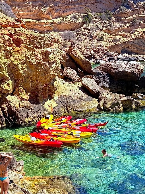 Ibiza Kayak Caves Route from Cala Codolar