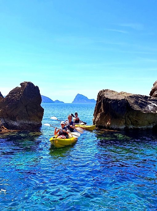 Ibiza Kayak Caves Route from Cala Codolar