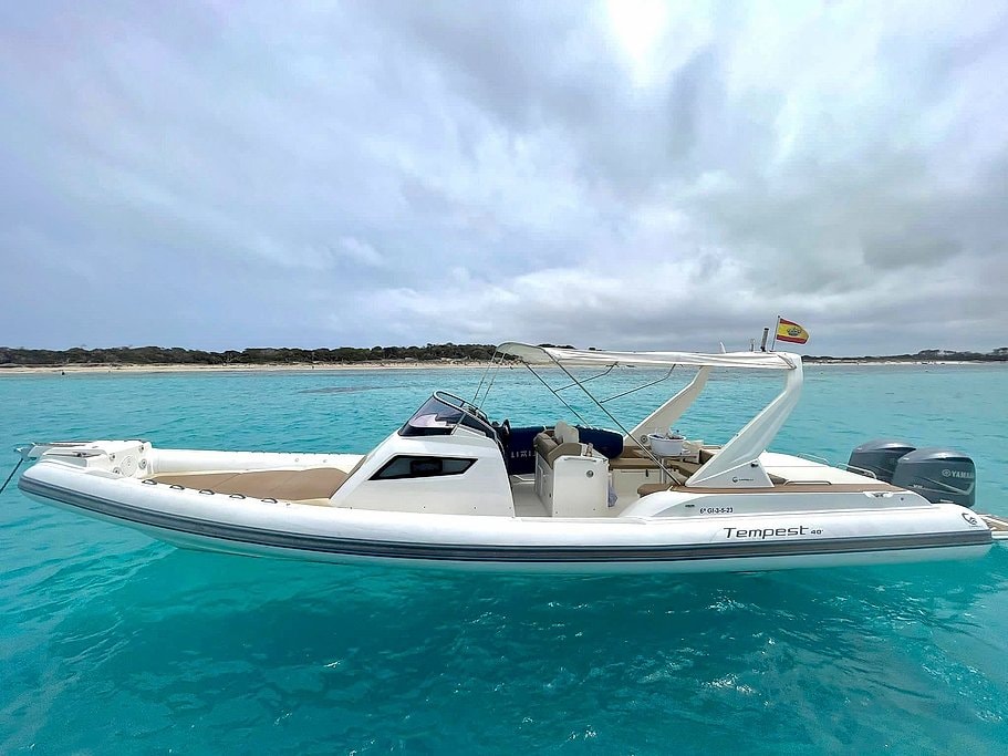 Ibiza 12-Meter Private Boat Rental with Skipper