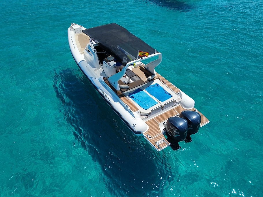 Ibiza 12-Meter Private Boat Rental with Skipper