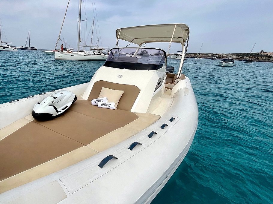Ibiza 12-Meter Private Boat Rental with Skipper