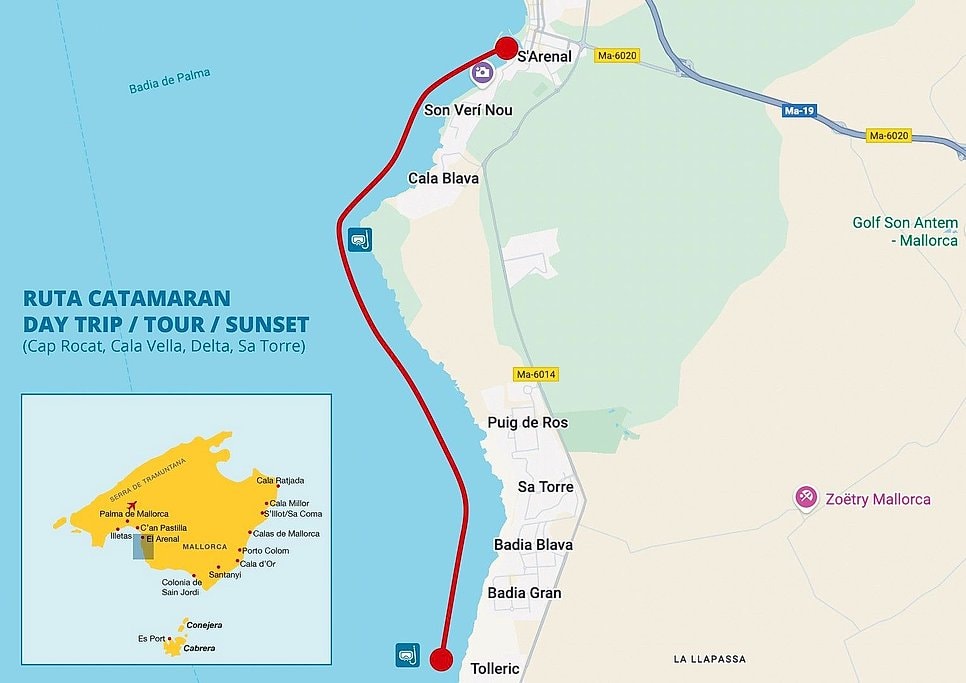 Catamaran Sunset Tour with BBQ in S'Arenal